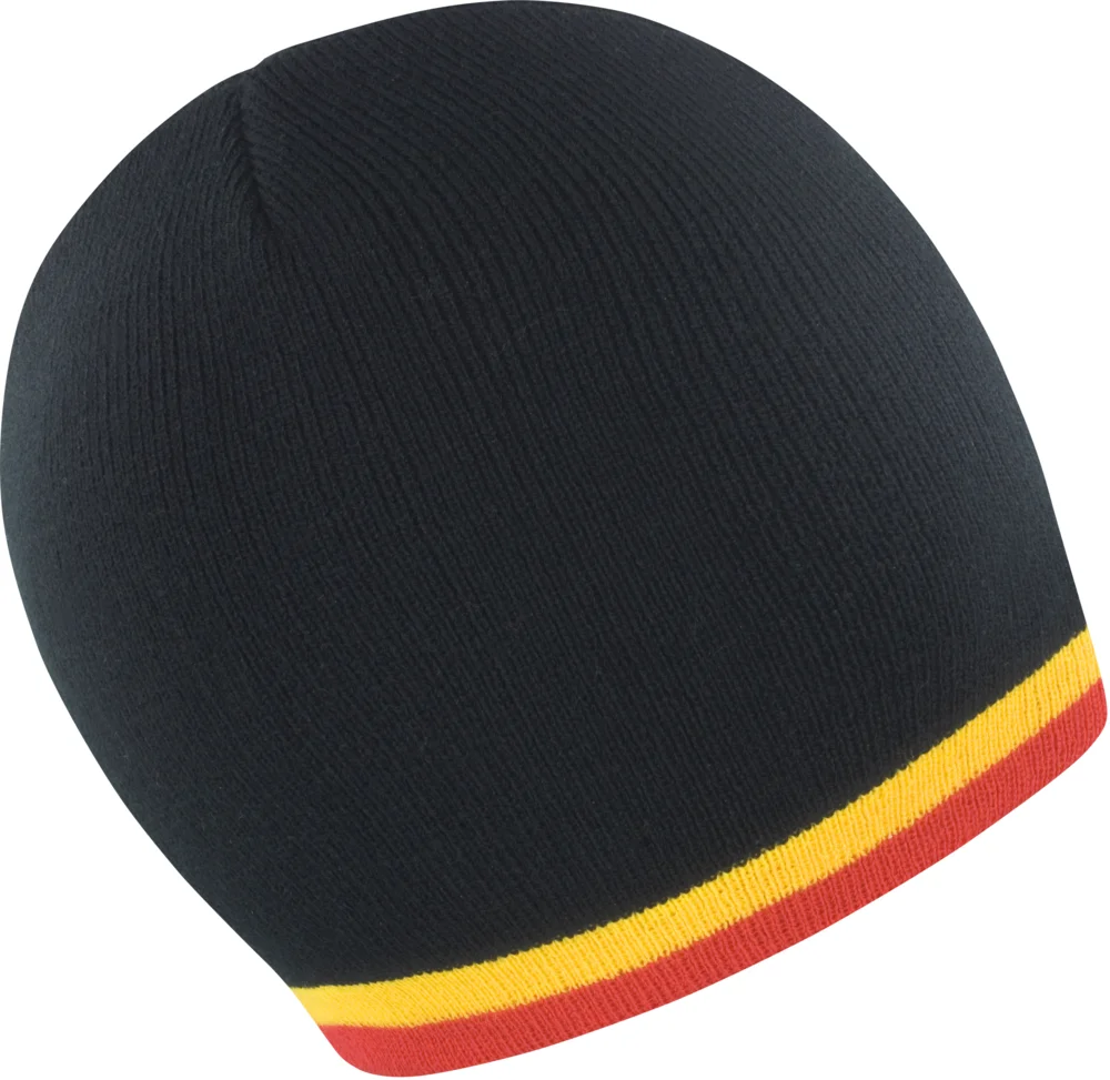 Knitted Hat with contrasting Stripes