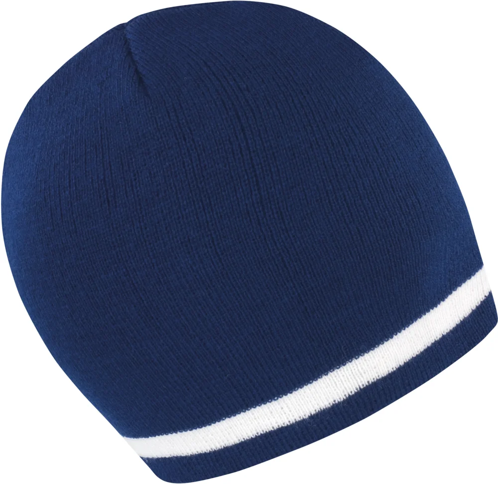 Knitted Hat with contrasting Stripes