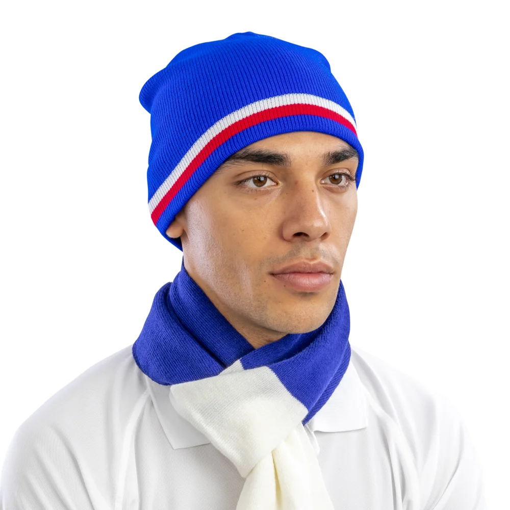 Knitted Hat with contrasting Stripes