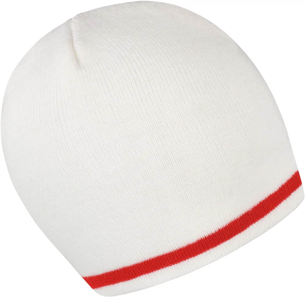 Knitted Hat with contrasting Stripes