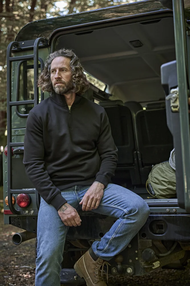 Sweater mit 1/4 Zip