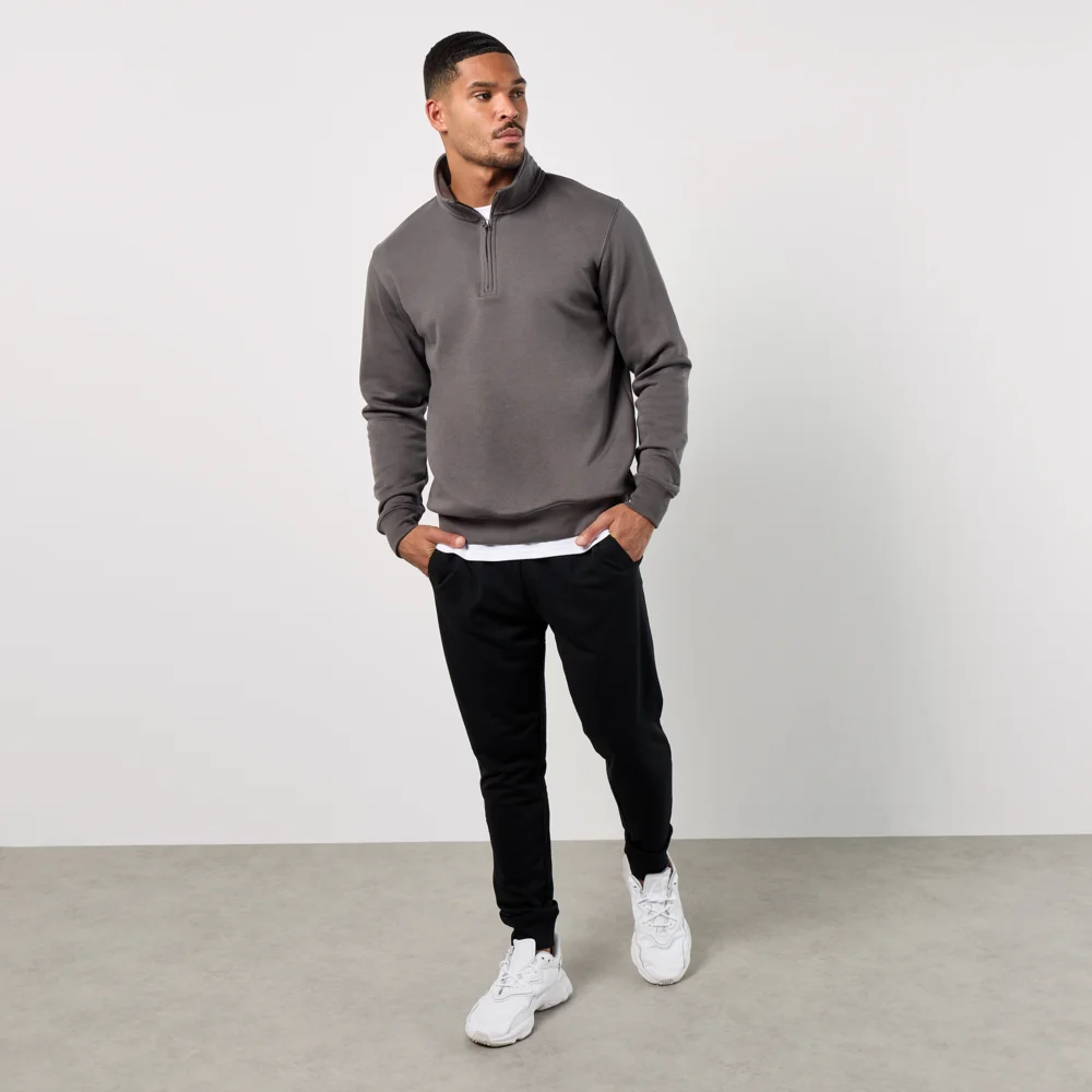 Sweater mit 1/4 Zip