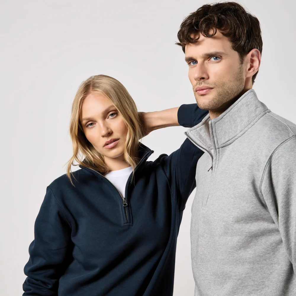 Sweater mit 1/4 Zip