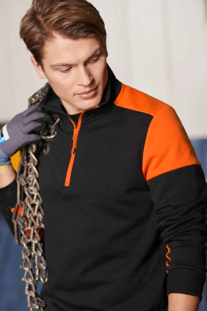 Sweater mit 1/4 Zip