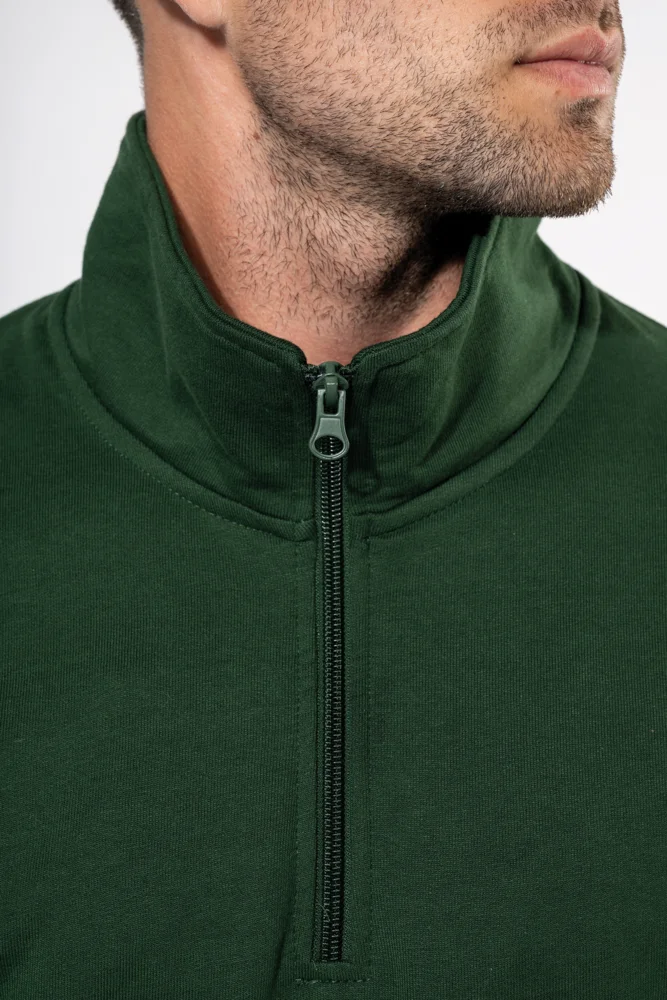 Sweater mit 1/4 Zip