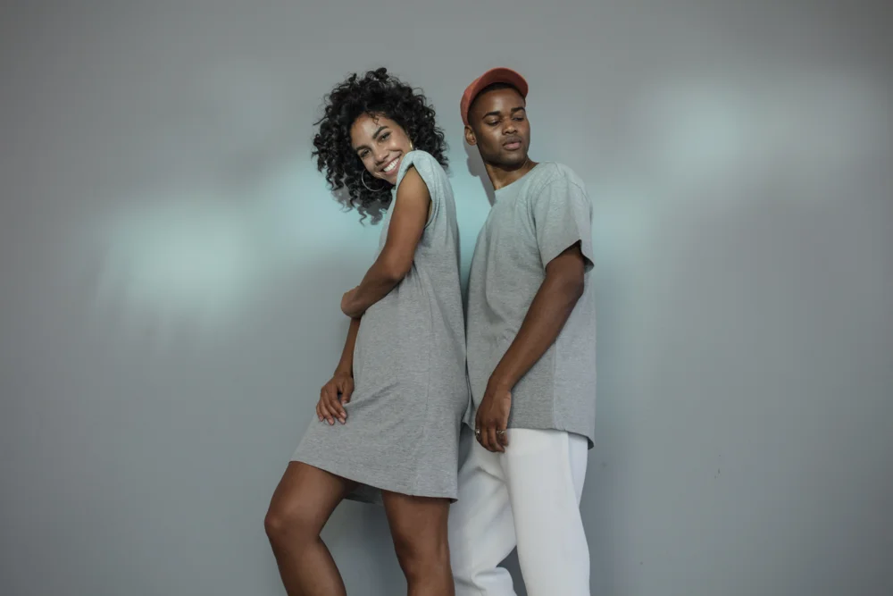 T-shirt Dress with stand-up collar