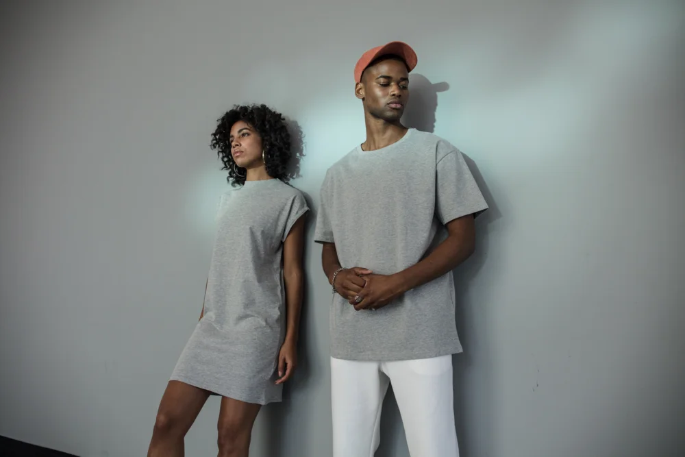 T-shirt Dress with stand-up collar
