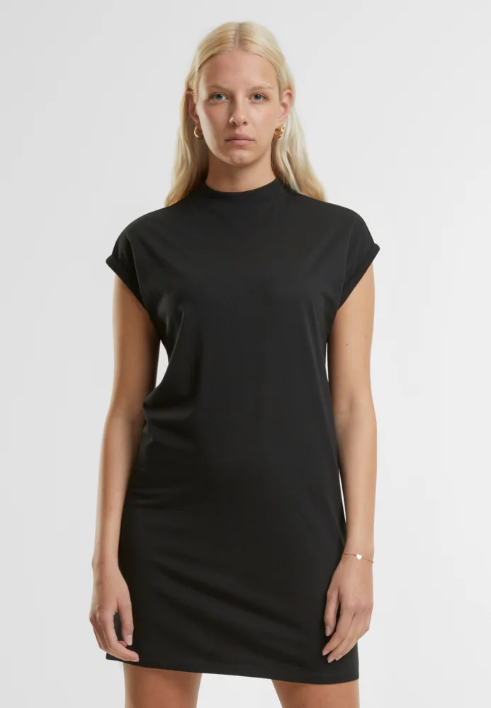 T-Shirt Kleid mit Stehkragen