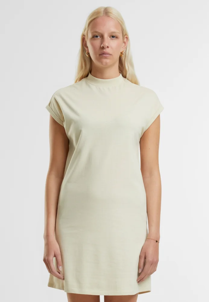 T-Shirt Kleid mit Stehkragen