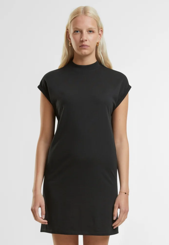 T-Shirt Kleid mit Stehkragen