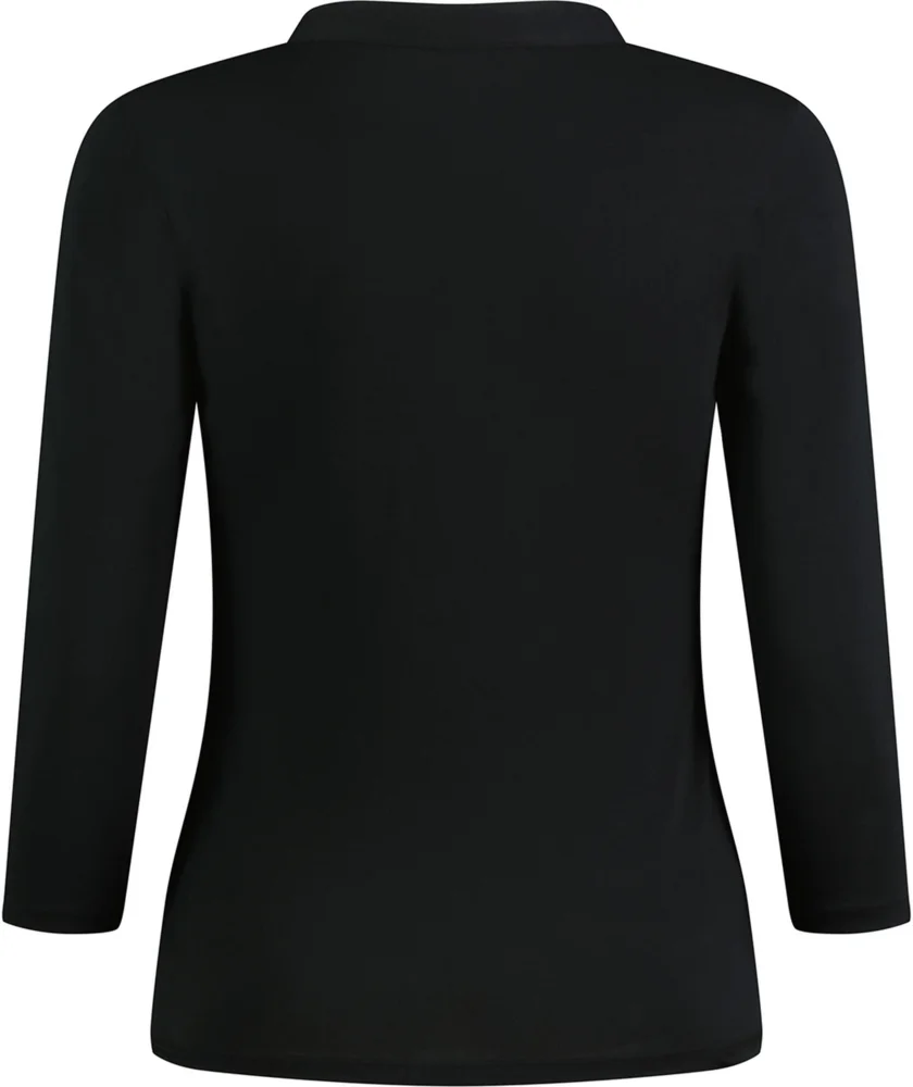 Top mit Mandarinkragen 3/4 Arm