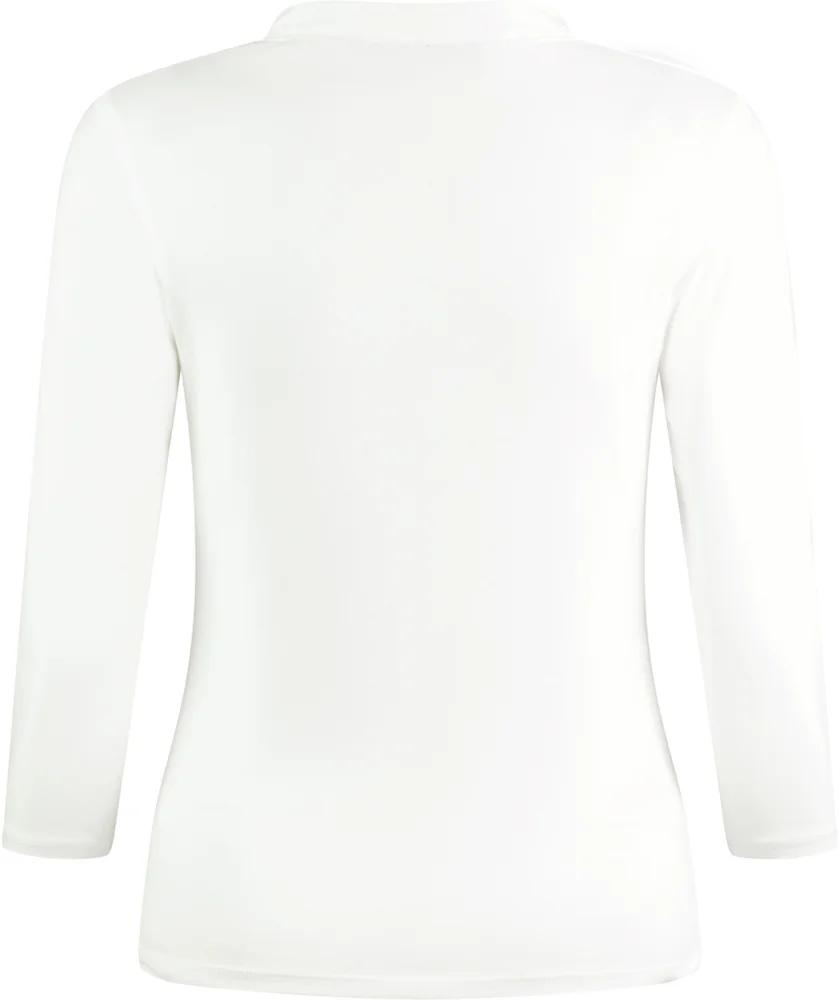 Top mit Mandarinkragen 3/4 Arm
