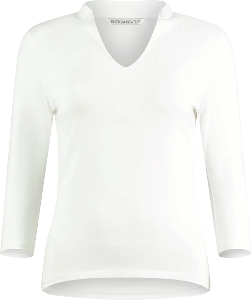 Top mit Mandarinkragen 3/4 Arm