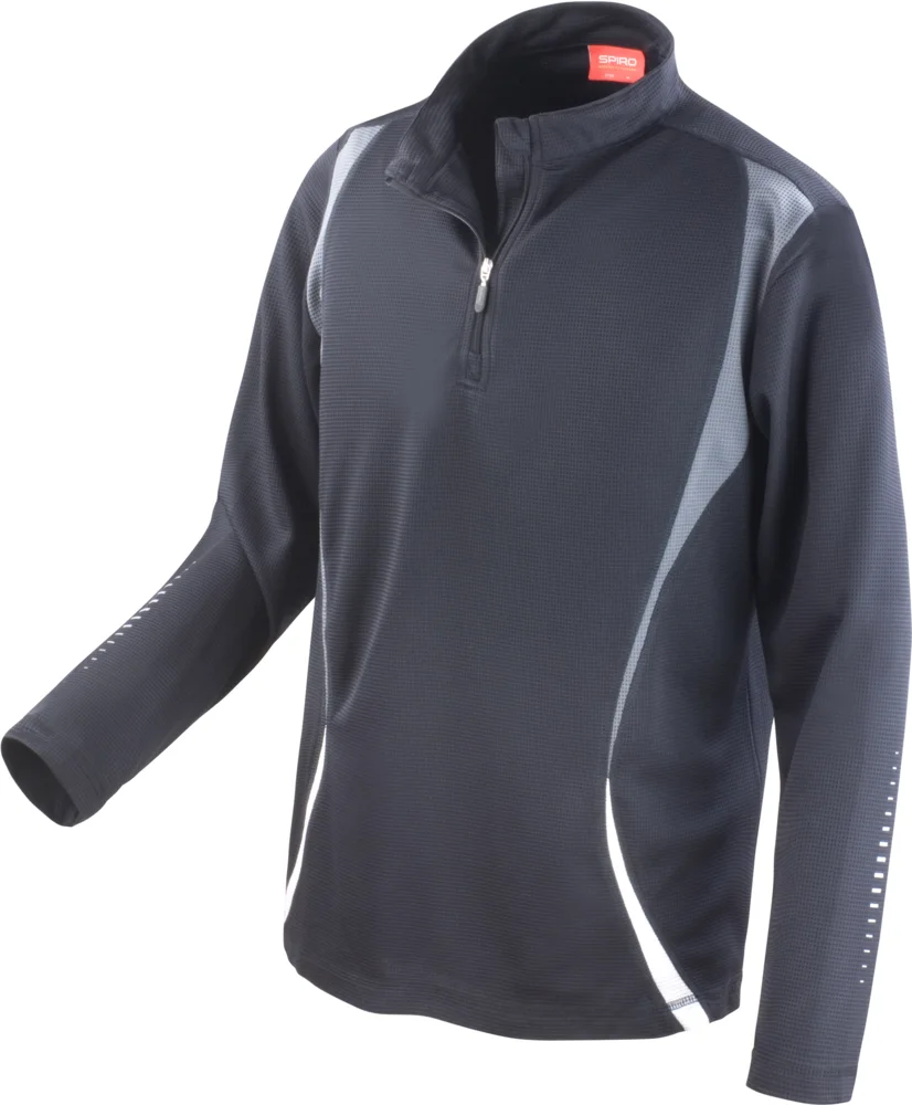 Trainings Top mit "1/4" Zip langarm