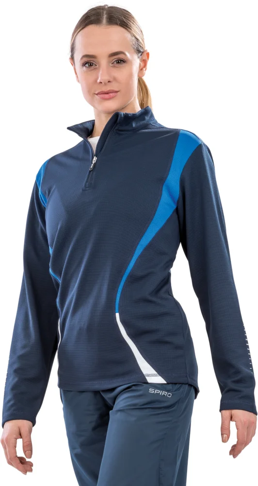 Trainings Top mit "1/4" Zip langarm