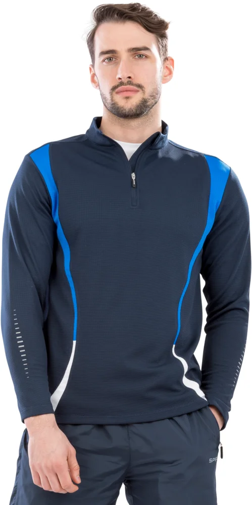 Trainings Top mit "1/4" Zip langarm