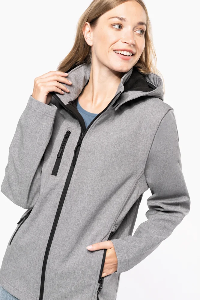 Unisex 3 -layer hooded softshell jacket