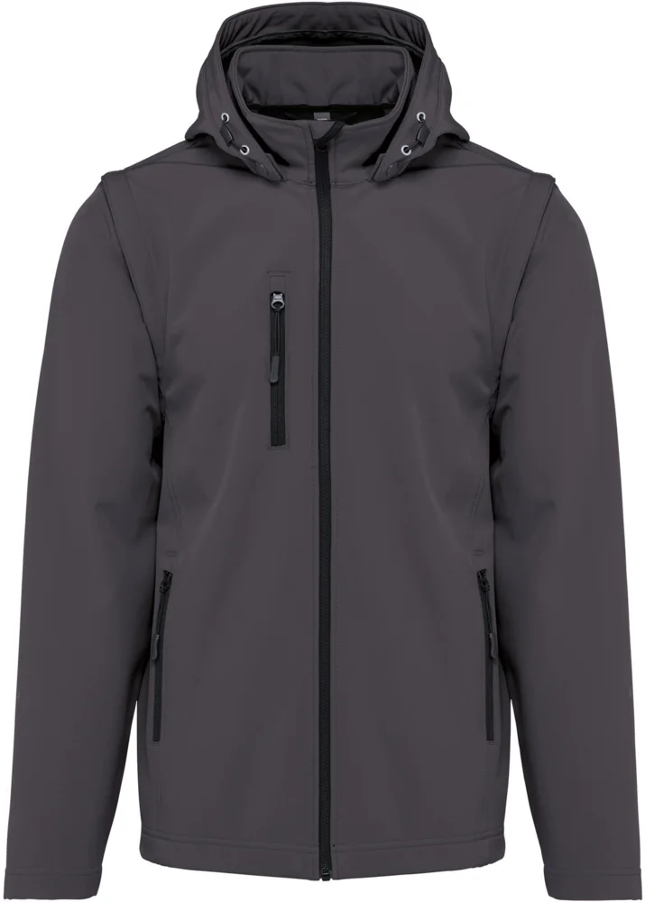 Unisex 3 -layer hooded softshell jacket