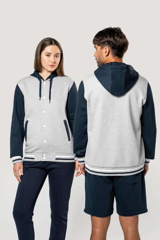 Unisex Kapuzen College Jacke "Teddy"