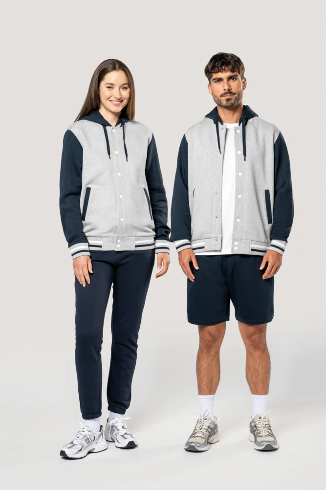 Unisex Kapuzen College Jacke "Teddy"