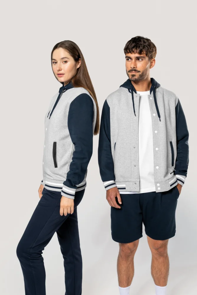 Unisex Kapuzen College Jacke "Teddy"