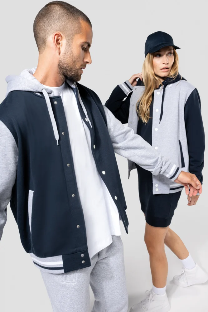 Unisex Kapuzen College Jacke "Teddy"