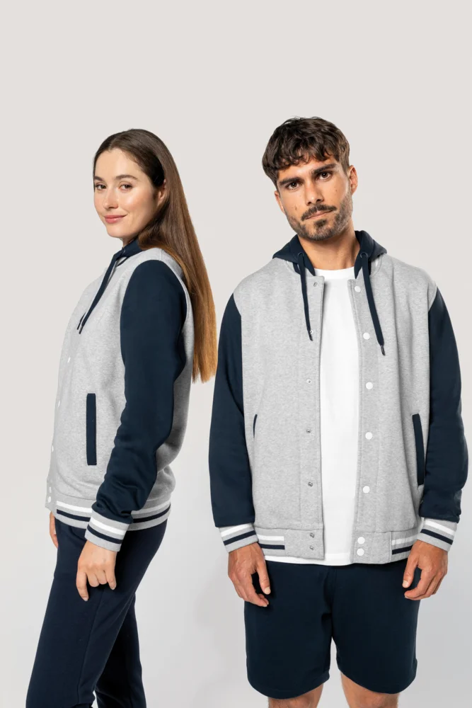 Unisex Kapuzen College Jacke "Teddy"