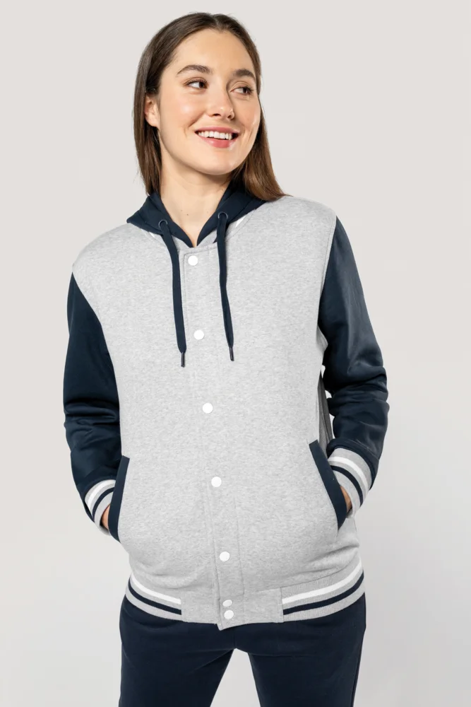 Unisex Kapuzen College Jacke "Teddy"