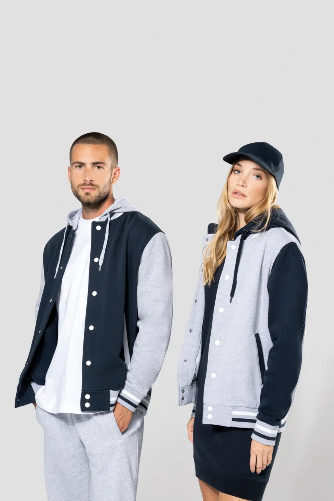 Unisex Kapuzen College Jacke "Teddy"