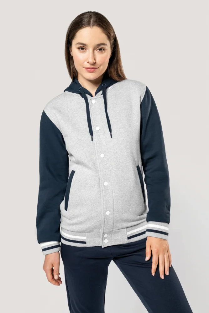 Unisex Kapuzen College Jacke "Teddy"