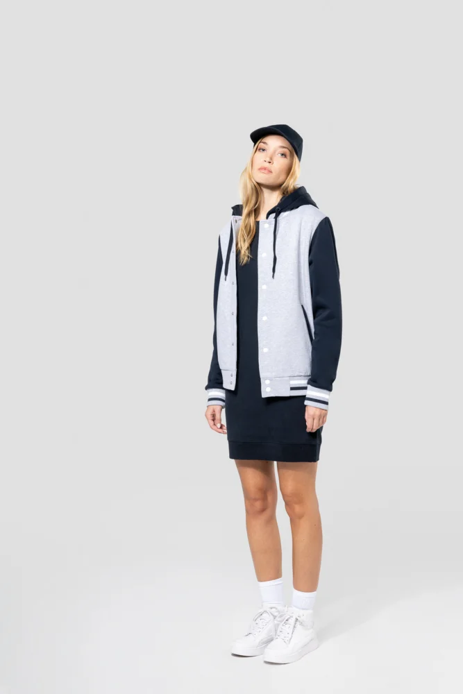 Unisex Kapuzen College Jacke "Teddy"
