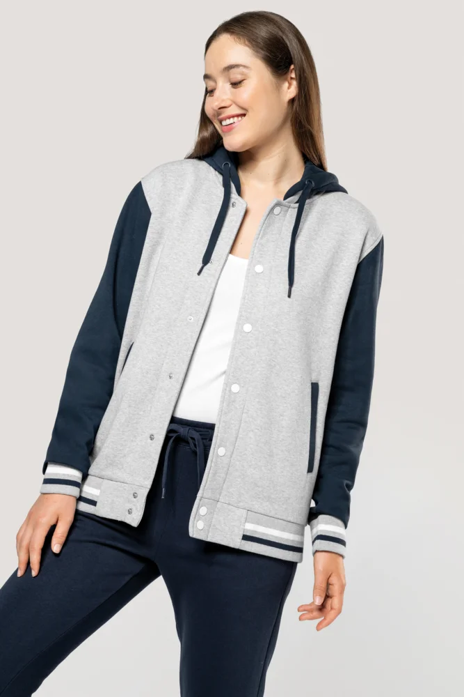 Unisex Kapuzen College Jacke "Teddy"