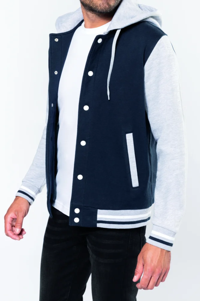 Unisex Kapuzen College Jacke "Teddy"