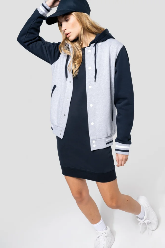 Unisex Kapuzen College Jacke "Teddy"