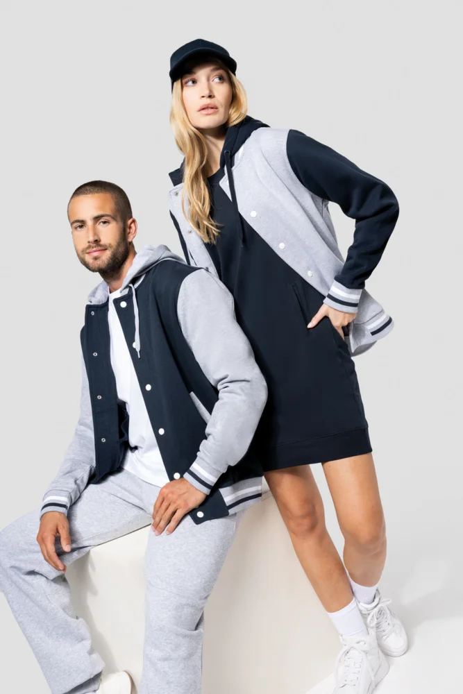 Unisex Kapuzen College Jacke "Teddy"