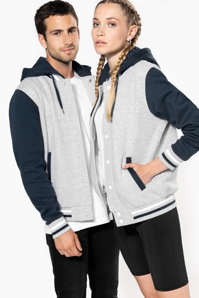 Unisex Kapuzen College Jacke "Teddy"