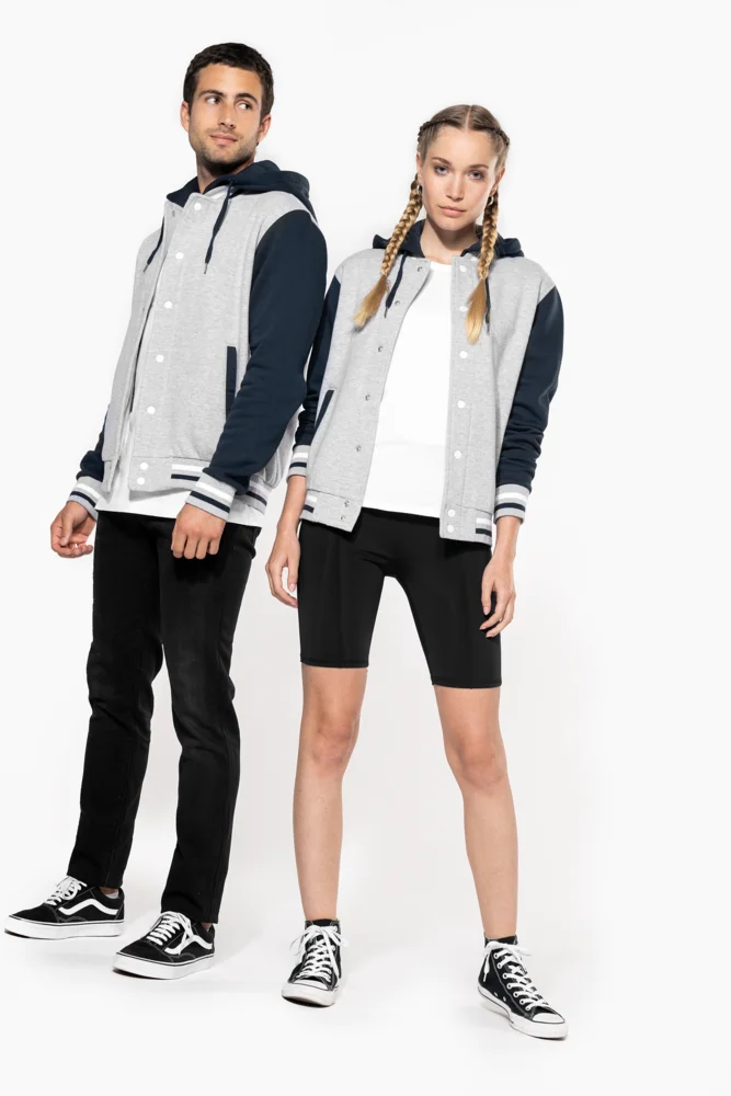 Unisex Kapuzen College Jacke "Teddy"
