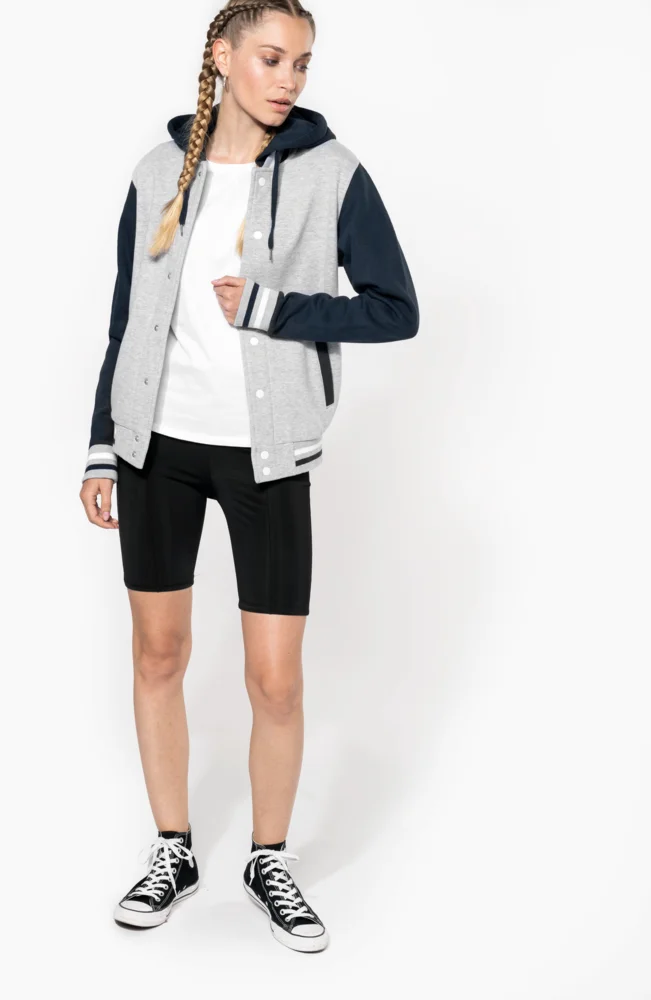 Unisex Kapuzen College Jacke "Teddy"