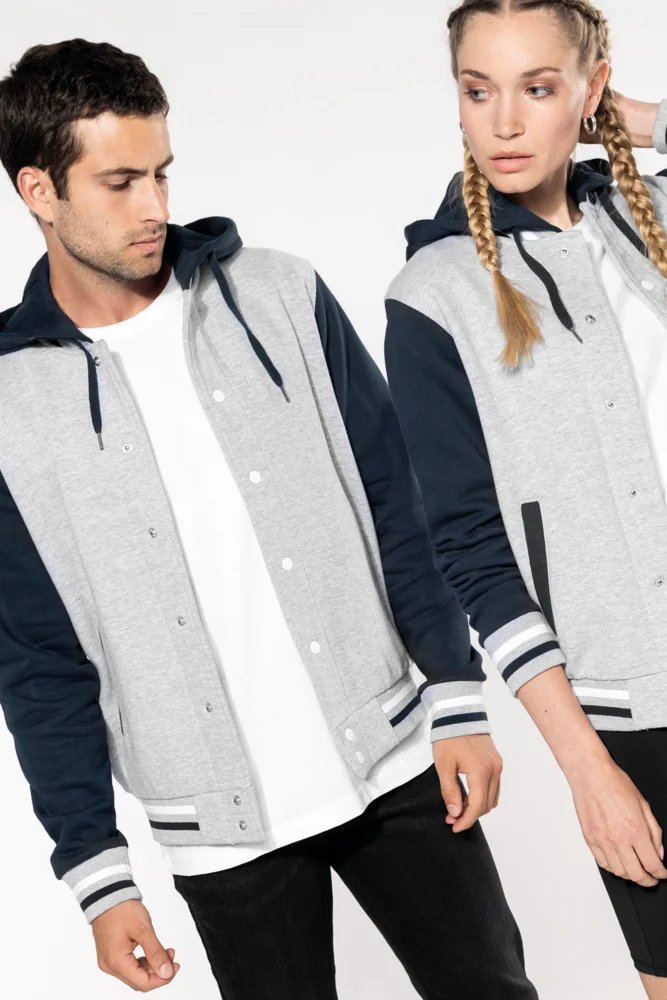 Unisex Kapuzen College Jacke "Teddy"