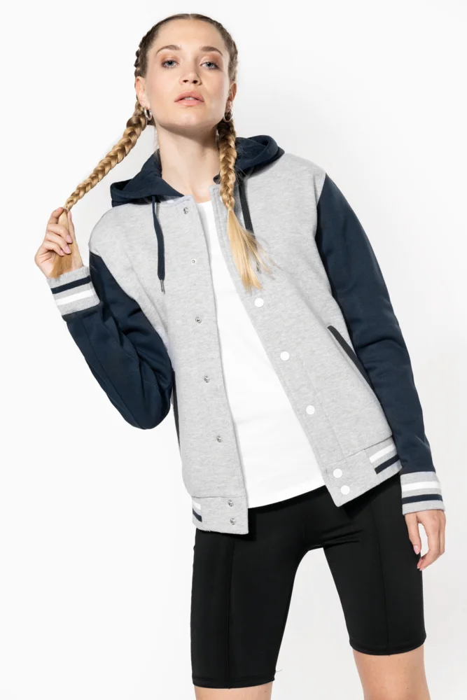 Unisex Kapuzen College Jacke "Teddy"