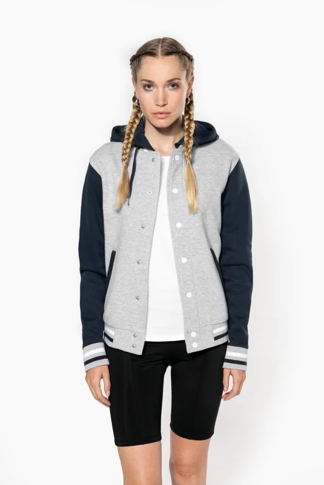 Unisex Kapuzen College Jacke "Teddy"