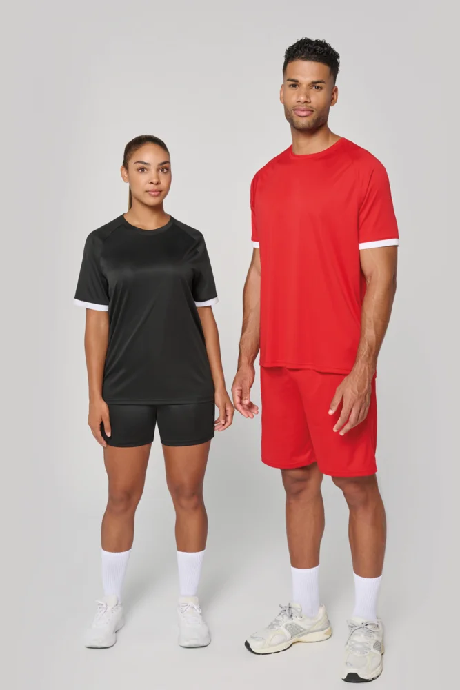 Unisex Kontrast Sport Shirt
