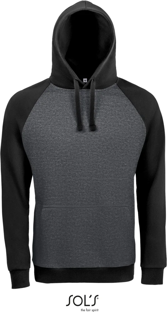 Unisex Raglan Kapuzen Sweater 2-farbig