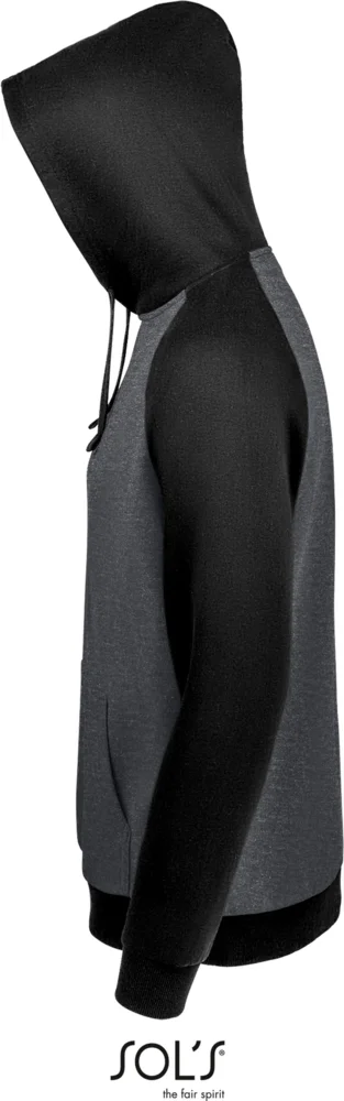 Unisex Raglan Kapuzen Sweater 2-farbig