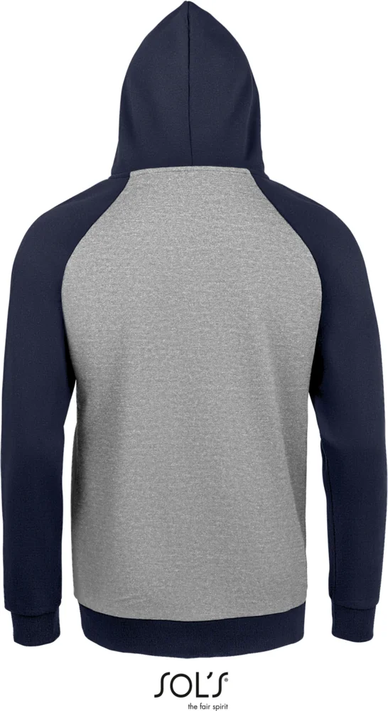 Unisex Raglan Kapuzen Sweater 2-farbig