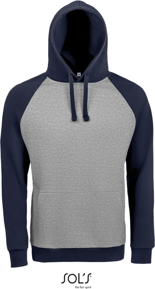 Unisex Raglan Kapuzen Sweater 2-farbig
