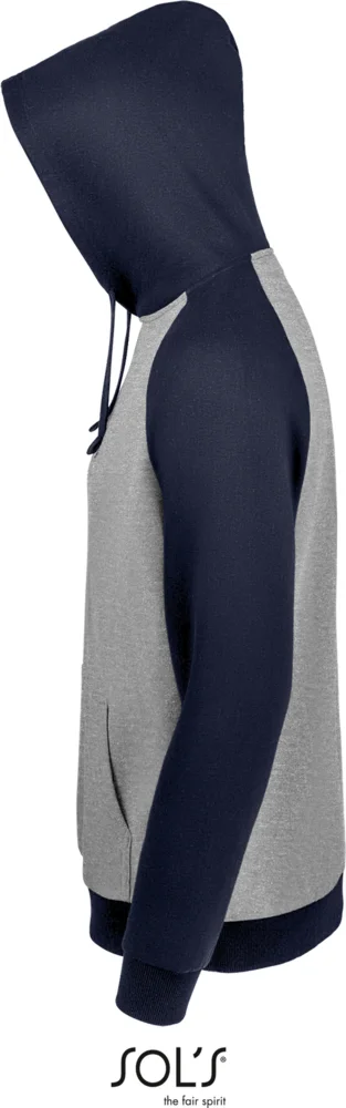 Unisex Raglan Kapuzen Sweater 2-farbig