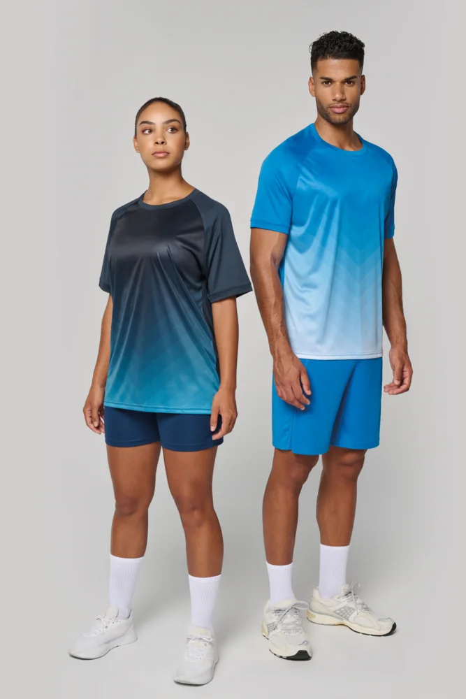 Unisex Sport Shirt mit Farbverlauf