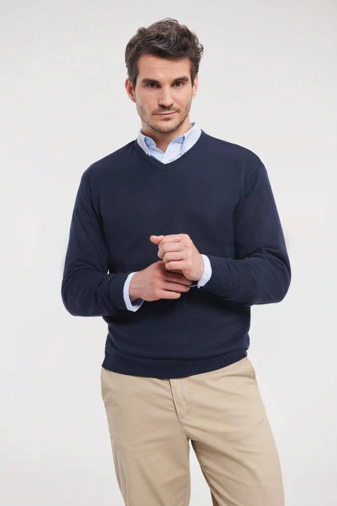 V-Ausschnitt Strickpullover