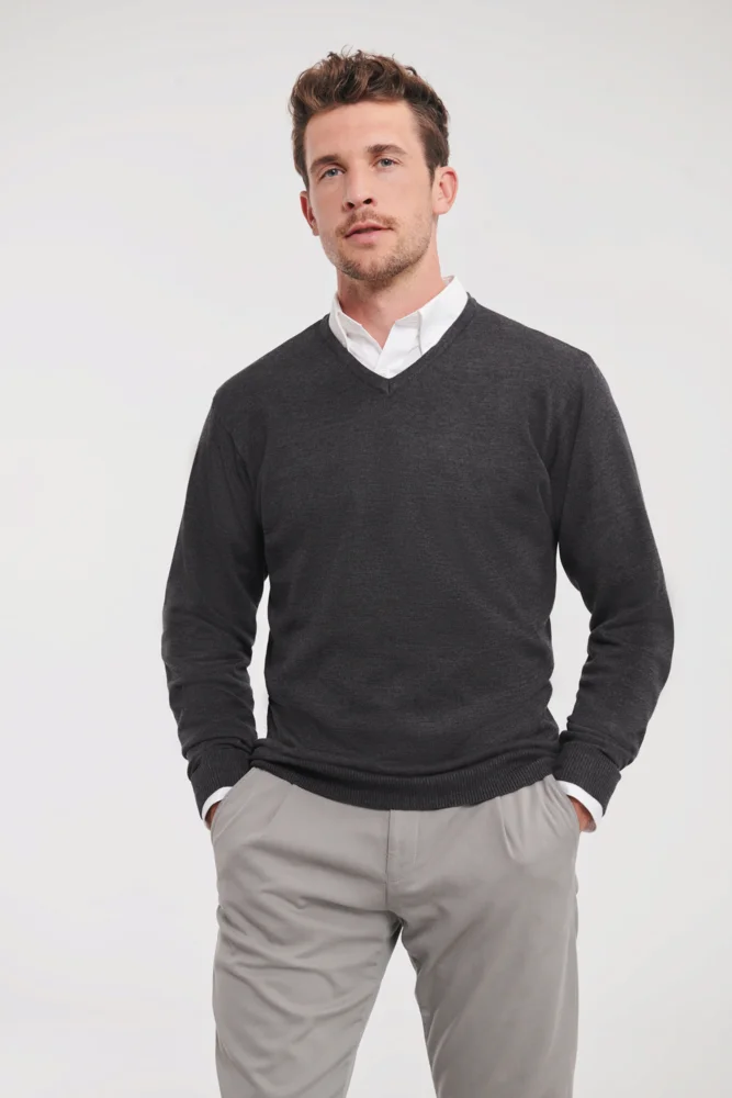 V-Ausschnitt Strickpullover